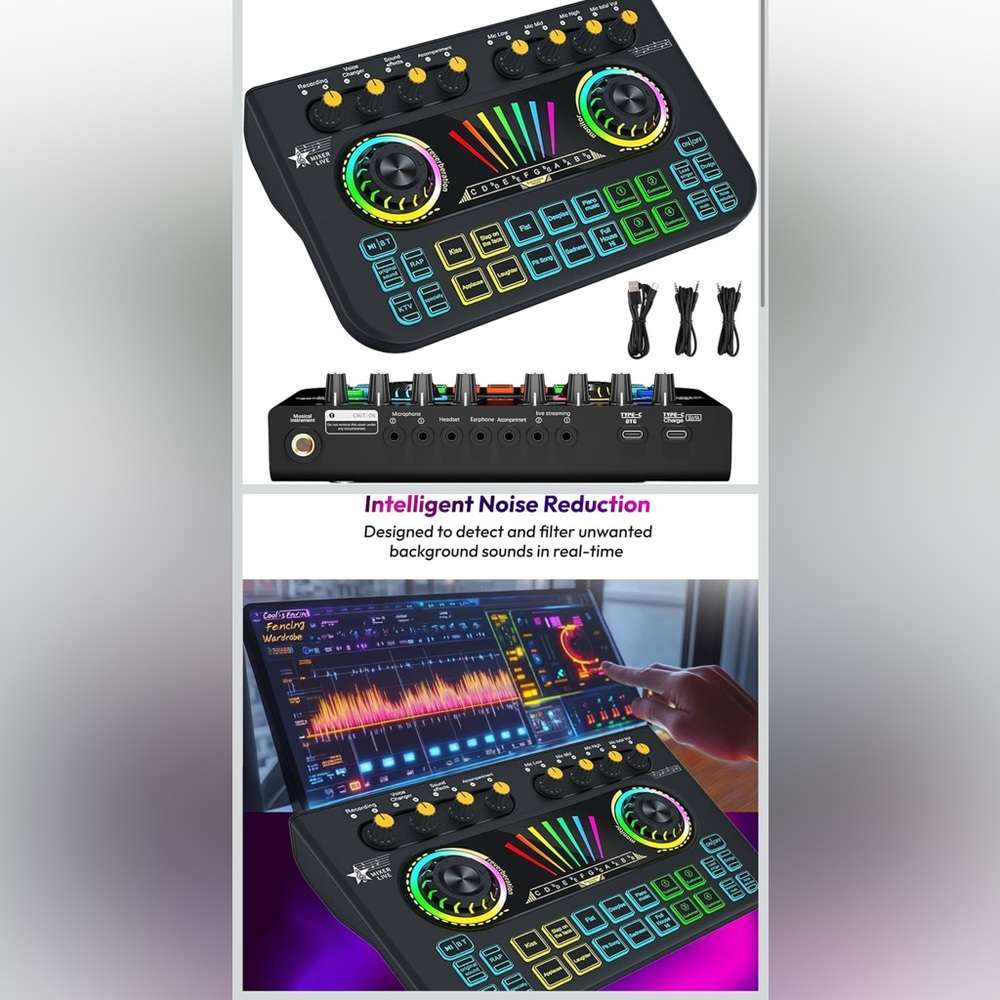 Gaming audio mixer sound board